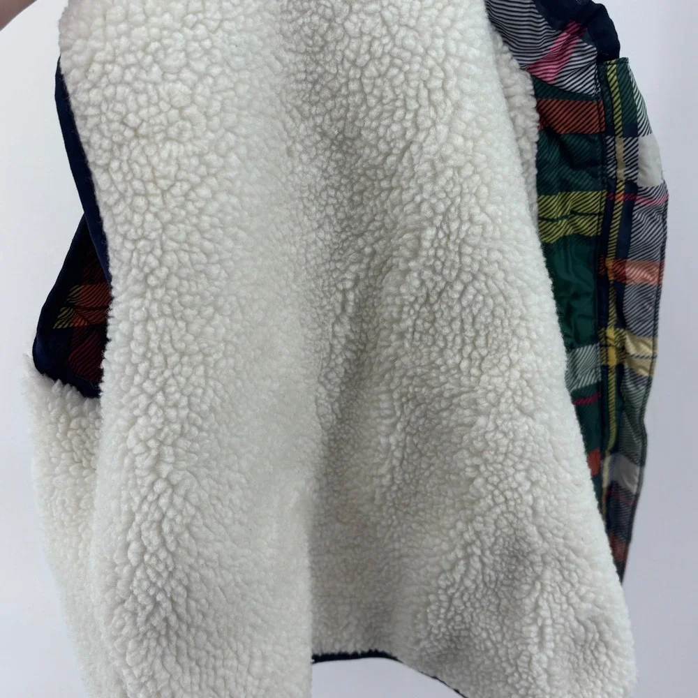 Baby GAP Plaid Quilted Vest Sherpa Lined Full Zip Warm Winter Layering‎